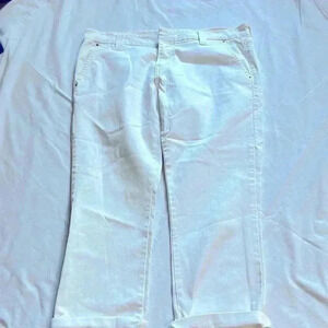 Levi's Women's Size 12, 545 low skinny Jeans White Denim Crop